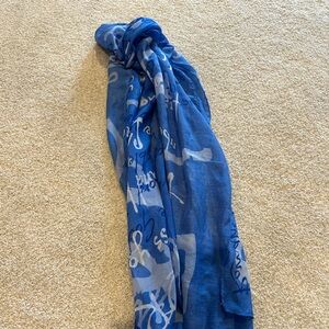 Blue and White Christian Scarf
